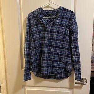 J Crew blue plaid long sleeve